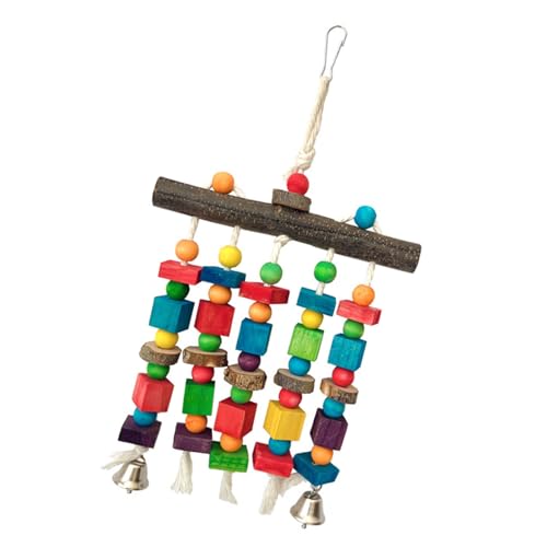 Vogel-Kauspielzeug aus Holz, bunt, zerreißendes Spielzeug für kleine bis große Papageien, Schnabelpflege, Vogelklettern Vogel-Kauspielzeug aus Holz, bunt, zerreißendes Spielzeug für kleine bis große Papageien, Schnabelpflege, Vogelklettern von KAQNTUD