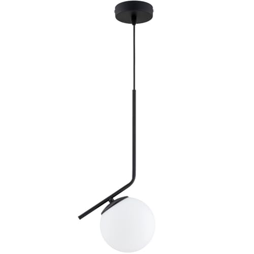 KAR LIGHTING Pendelleuchte 1-flammig aus Stahl & Glas | Hängelampe E27 in Schwarz für Wohn-, Ess- & Arbeitszimmer | Höhe verstellbar | Modern & LED-kompatibel von KAR LIGHTING