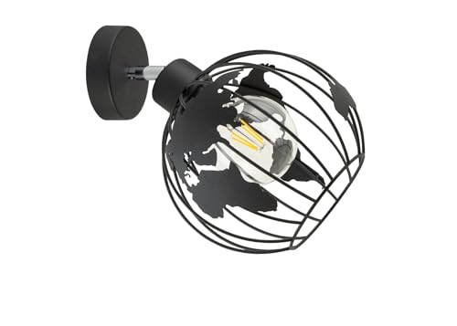 KAR LIGHTING Wandlampe | 1 flammige Wandleuchte | Lampe aus Metall | Farbe: Schwarz, Fassung: E27 |Für Wohn- und Bürobereiche von KAR LIGHTING