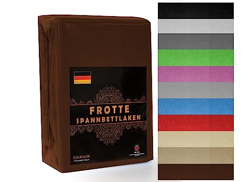 Frottee Spannbettlaken 120x200 cm Braun - Frottee Bettlaken 120x200cm – Frottee Spannbetttücher 120x200 – Frottee Leintuch – Frottee Spannbetttuch 120x200 - Frottee Laken 120x200 von KAR-MAL