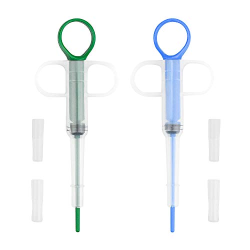 KARAA 2 PCS Tablettengeber Tablette Feeder Piller Schieber Pet Pusher Haustier Spritze Dosierer für Katze Hunde von KARAA