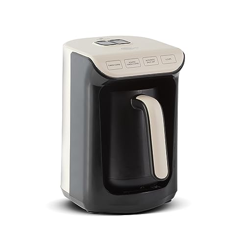 KARACA Hatır Roast Türkische Kaffeemaschine Creme 5 Tassen Kapazität Viel Schaum,535W,Sprachwarnsystem,;Lichtwarnsystem, Messlöffel, Einfache Reinigung von KARACA