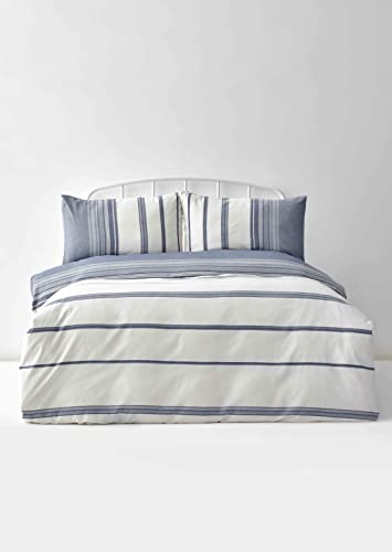 KARACA Home Indigo Dobby gewebtes Bettwäsche-Set für Doppelbetten von KARACA