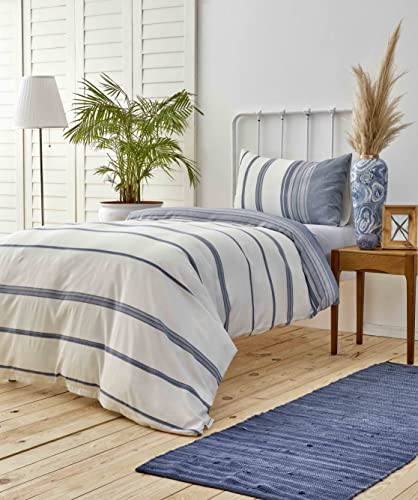 KARACA Home Indigo Dobby gewebtes Bettwäsche-Set für Einzelbett von KARACA
