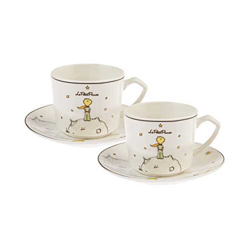KARACA Kleiner Prinz 2 Kaffeetassen 80 ml Mochatassen-Espressotassen Set aus Porzellan, Robuste Mokkatasse, Dicker Trinkrand, Material Porzellan von KARACA