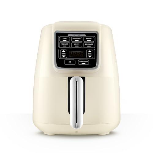 Karaca Air Cook XL 2 in 1 Sprechender Airfryer, ikonisches beige Grillgerichte, Less Fat Technology, Grillgerichte Sowie Saftige von KARACA