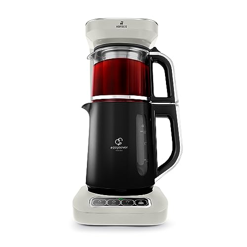 Karaca Çaysever Robotea Pro 4 in 1 Sprechender Automatischer Glas-Teekocher und Filter-Kaffeebrühmaschine 2500W Teekocher, Starlight, Tea maker, Türkische Tee Kanne, Turkish Traditional Tee von KARACA