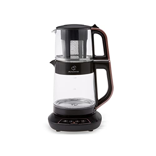 Karaca Caysever Sprechender Teemaschine, Stahl, Rosegold 1700W Teebereiter, Teekocher, Wasserkocher Water Kettle, Tee, Tea maker, Turkisch Tee Kanne, Türkisch Traditional Tee von KARACA