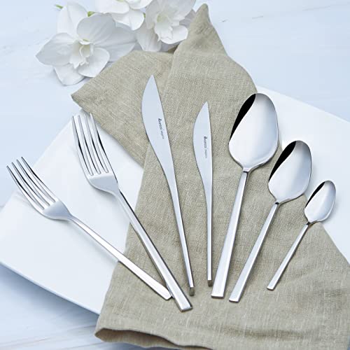 Karaca Everest 84-tlg. Elegance Besteck-Set mit Box, Für 12 Personen 18/10 Edelstahl Besteck- Set, Spulmaschinengeeignet, Perfekt fur den taglichen Gebrauch, Premium-Qualitat von KARACA