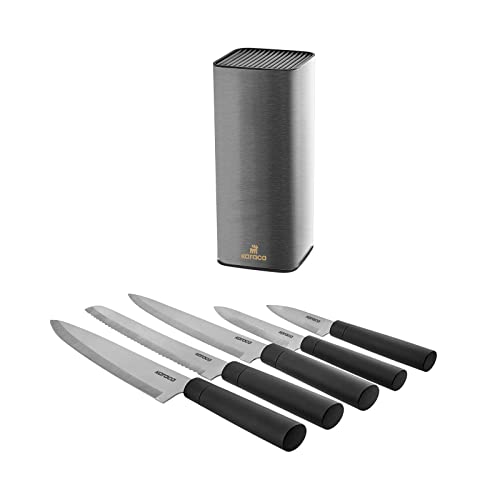 Karaca Grammy Inox 6 Teiliges Messerset, Scharf Messerset, Einfach zur Reinigung, Elegant Design, Ergonomischen Griffe, Bunte Obstmesser, Mehrfarbig von KARACA