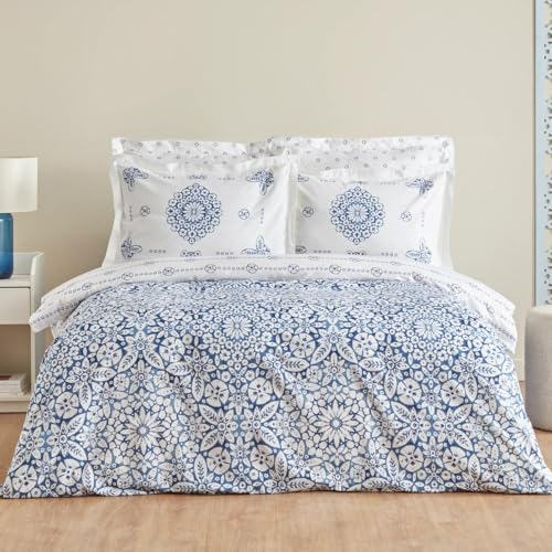 Karaca Home Ida blau 100% baumwolle doppelbett bettwäsche set Karaca Home Ida blau 100% baumwolle doppelbett bettwäsche set von KARACA