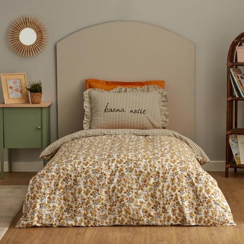 Karaca Home Young Buona Notte 100% Baumwolle Einzelbettbezugsset - Hochwertiges Bettwäsche-Set für einen erholsamen Schlaf in stilvollem Design von KARACA
