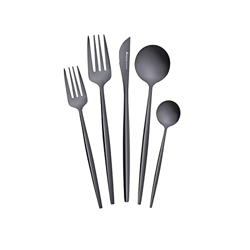 Karaca Orion Black 30-tlg Besteck für 6 Personen Besteck Messer, Gabeln, Löffel, Kuchengabeln, Edelstahl, Essbesteck Tafelbesteck Set Gesund und Hygienisch,Modernes Design Karaca Orion Black 30-tlg Besteck für 6 Personen Besteck Messer, Gabeln, Löffel, Kuchengabeln, Edelstahl, Essbesteck Tafelbesteck Set Gesund und Hygienisch,Modernes Design von KARACA