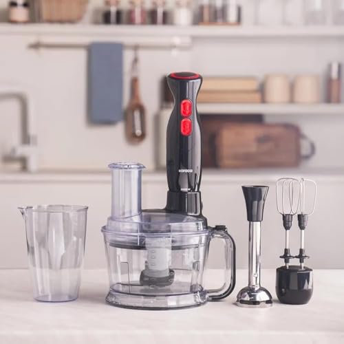 Karaca Pro-Multimax Küchenroboter, Schwarz & Silber, 2000W - Leistungsstarker Küchenhelfer für vielseitige Anwendungen von KARACA