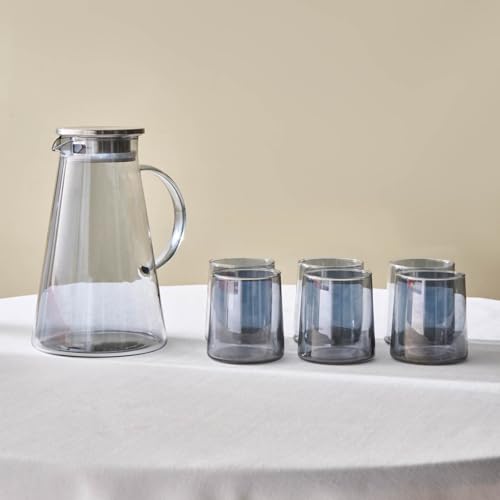 Karaca Serene 7-teiliges Gläser Set, Anthrazit von KARACA