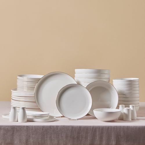 Karaca Streamline Favaro Gold 56-teiliges Geschirrset – Elegantes Gold-Akzent New Generation Bone für anspruchsvolle Tischarrangements und vielseitige Verwendung von KARACA