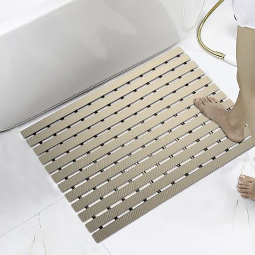 KARAT Antirutsch-Bädermatte für Nasszonen - 43 x 250 cm, Beige - Antibakterielle Fußmatte mit Drainagefunktion - Badematte, Duschrost, Saunarost, Nassraummatte für Umkleiden, Schwimmbäder, Bad KARAT Antirutsch-Bädermatte für Nasszonen - 43 x 250 cm, Beige - Antibakterielle Fußmatte mit Drainagefunktion - Badematte, Duschrost, Saunarost, Nassraummatte für Umkleiden, Schwimmbäder, Bad von KARAT