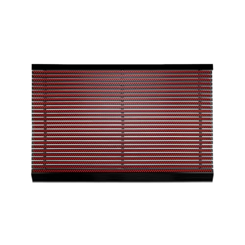KARAT Fussabtreter Aussenbereich für innen & außen - rostfrei & wetterfest - Haustür Fußabtreter - Türmatte Eingangsmatte - Power Brush (60 x 90 cm, PVC-Rahmen - Rot) von KARAT