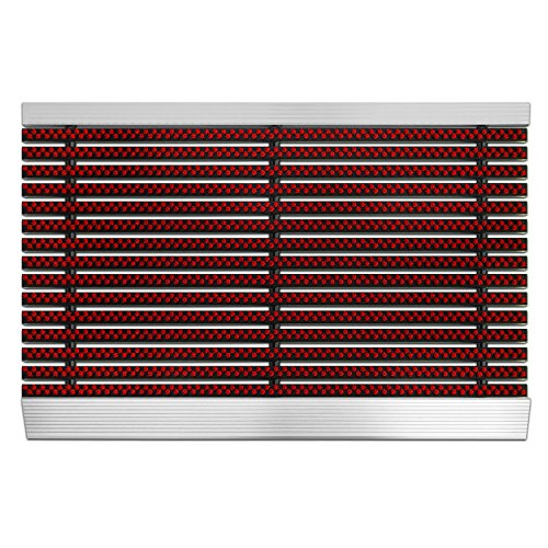 KARAT Fußabtreter für Innen & Außen - Fußmatte mit Hochleistungs-Bürsten - Eingangsmatte - Schmutzfangmatte Schuhabstreifer Türmatte (40 x 60 cm, Profi Brush - Rot) von KARAT