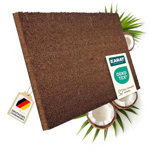 KARAT Fußmatte für Außen und Innen, 90x150 cm Braun 17mm Höhe, Türmatte aus Kokos, Schmutzfangmatte, Kokosmatte mit Rutschfester Rückseite für Haustür, Eingang KARAT Fußmatte für Außen und Innen, 90x150 cm Braun 17mm Höhe, Türmatte aus Kokos, Schmutzfangmatte, Kokosmatte mit Rutschfester Rückseite für Haustür, Eingang von KARAT