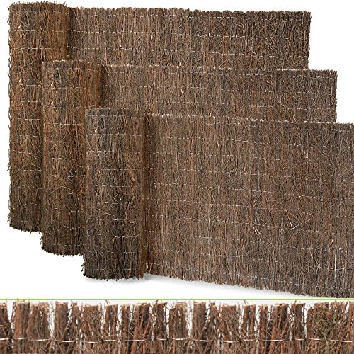 KARAT Heidekrautmatte 100 x 300 cm - Sichtschutz aus natürlichem Heidekraut für Balkon und Garten - Sichtschutzmatte - Windfang - Gartenzaun KARAT Heidekrautmatte 100 x 300 cm - Sichtschutz aus natürlichem Heidekraut für Balkon und Garten - Sichtschutzmatte - Windfang - Gartenzaun von KARAT