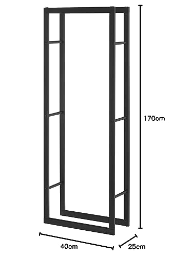 KARAT Kaminholzregal für Innen & Außen - Brennholzregal Feuerholzregal Stapelhilfe (Kreta, 170 x 45 x 30 cm) von KARAT