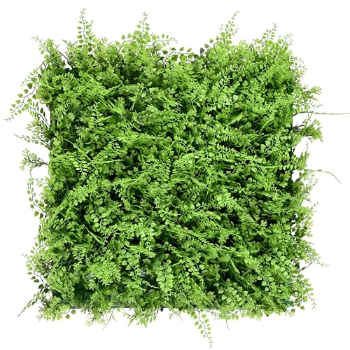 KARAT Pflanzenwand - Kunstpflanze zur Wandmontage - 50 x 50 cm - Wandgarten - Künstliche Pflanze Deko für Wand, Balkon & Garten - Fern (4 Stück = 1 m²) von KARAT