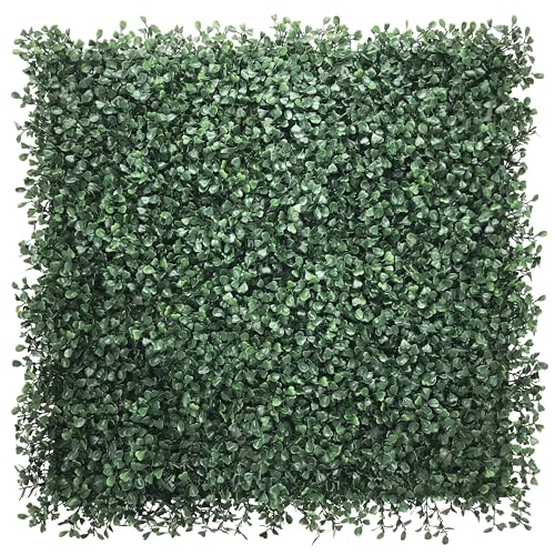 KARAT Pflanzenwand - Kunstpflanzen zur Wandmontage - 50 x 50 cm - Wandgarten - Künstliche Pflanzen Deko für Wand, Balkon & Garten (Boxwood Dark-Green) von KARAT