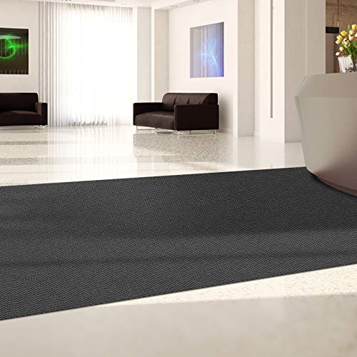 KARAT Schmutzfangmatte Hongkong auf Maß - Meterware - 10mm hohe, robuste Eingangsmatte - strapazierfähige Sauberlaufmatte (Anthrazit, 200 cm x 700 cm) von KARAT