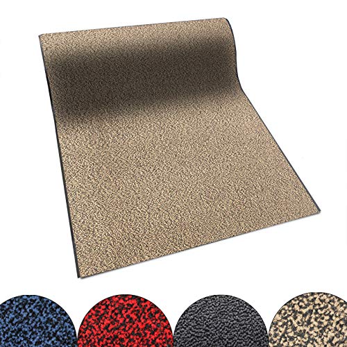 KARAT Schmutzfangmatte Sky - Türmatte mit meliertem Flor für den Eingangsbereich (200x1000 cm, Beige) von KARAT