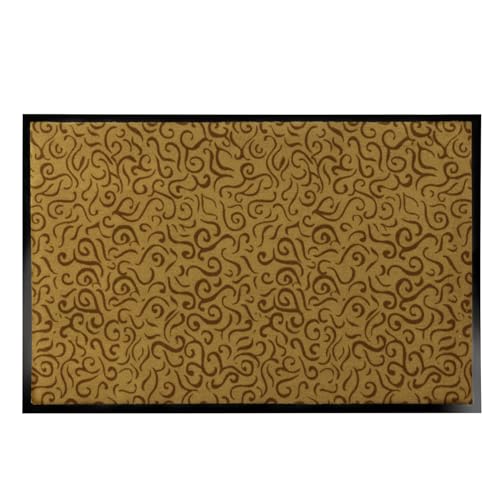 KARAT Schmutzfangmatte - waschbare & leistungsstarke Fußmatte Innen - Sauberlaufmatte mit Rutschfester Rückseite - Türmatte für den Eingangsbereich Brasil (Beige 60 x 90 cm) von KARAT