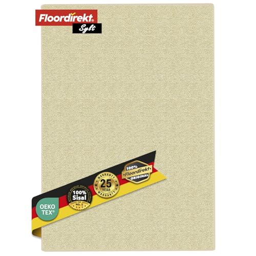 KARAT Sisal Teppich - Teppichläufer 80 cm breit - Naturfaser Läufer - Teppich für Wohnzimmer, Flur, Schlafzimmer - Sisalteppich Sylt (80 x 100 cm, Elfenbein) von KARAT