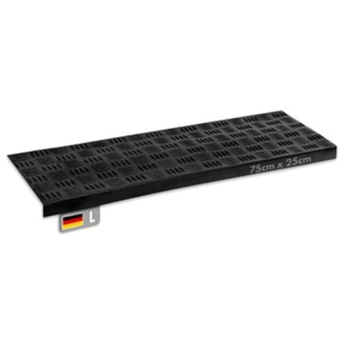 KARAT Stufenmatte aus Gummi - 5er Set - 25 x 75 cm - wetterfeste & Rutschhemmende Treppenstufen Matten - Gummistufenmatte für Außen - Treppenauflage - Antirutschmatte Madras KARAT Stufenmatte aus Gummi - 5er Set - 25 x 75 cm - wetterfeste & Rutschhemmende Treppenstufen Matten - Gummistufenmatte für Außen - Treppenauflage - Antirutschmatte Madras von KARAT