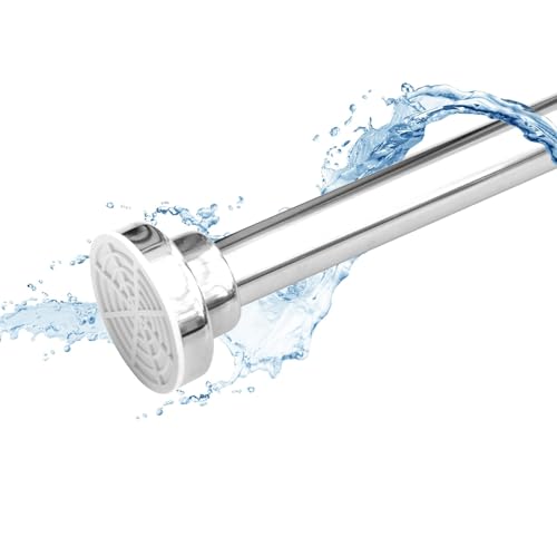 KARAT Duschstange ohne bohren Duschvorhangstange Stange für Duschvorhang, Badewanne oder Kleiderschrank klemmbare Teleskopstange Kleiderstange (105-180 cm) von KARAT