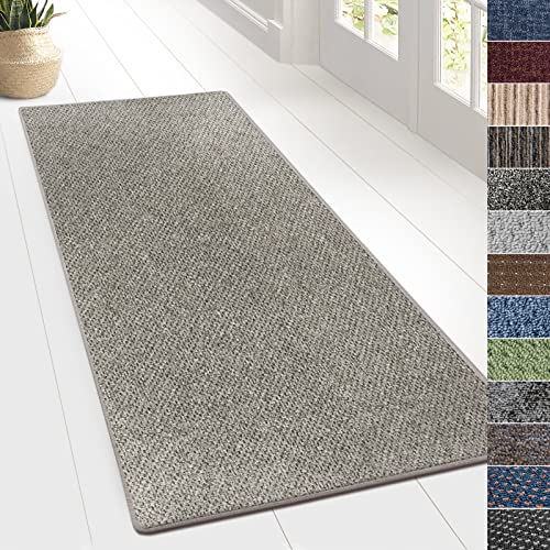 KARAT Teppich Läufer für Küche, Flur & Wohnraum - Teppichläufer auf Maß - Meterware - Flurteppich - Küchenläufer - Wohnzimmer Teppich (80 x 100 cm, Ponto - Beige) von KARAT