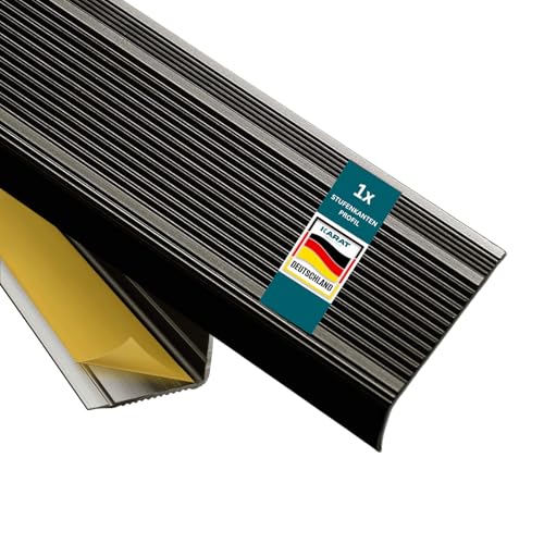 KARAT Treppenkantenprofil L-Form | ohne bohren | Bronze | eloxierte Stufenkantenprofil für Parkett und Laminat 1 Stück, 100 cm Länge 3 x 2 cm - Integral KARAT Treppenkantenprofil L-Form | ohne bohren | Bronze | eloxierte Stufenkantenprofil für Parkett und Laminat 1 Stück, 100 cm Länge 3 x 2 cm - Integral von KARAT