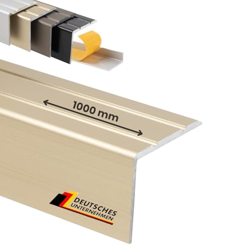 KARAT Treppenkantenprofil Ohne Bohren - Winkelprofil 24,5 x 20 mm - (Sahara, Selbstklebend) von KARAT