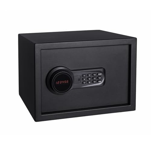 KARAT Tresor Möbeltresor Safe 16 L - 30 x 38 x 30 cm, Anthrazit - elektronisches Zahlenschloss, Kombinationsschloss - Wandtresor für Zuhause mit Verriegelungsbolzen und Schlüssel (Ekati) von KARAT