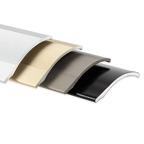 KARAT Übergangsprofil selbstklebend | Übergangsleiste Höhenausgleich bis 11 mm aus Aluminium | Anpassungsprofil 38 mm x 100 cm Höhenausgleichsprofil | einfache Montage (1 Stück Silber) von KARAT