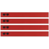 Karat - Magnetleisten Rot 5 x 50 cm 4er-Set Inklusive 32 Magnete von KARAT