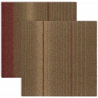 Karat - Teppichfliese Sheffield Gemischt Rot 133f28 50 x 50 cm von KARAT