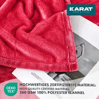 Kuscheldecke Grace Rot 150 x 200 cm von KARATHOMELIVING