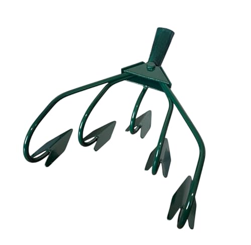 AGROHIT Gartenhacke mit 5 Zinken, Pflanzharke aus Stahl, Blumenharke mit Ø 2,8 cm Stieldülle, Kultivator zur Bodenauflockerung & Unkrautentfernung, Handlicher Grubber für Garten, 29 x 23 cm, Grün AGROHIT Gartenhacke mit 5 Zinken, Pflanzharke aus Stahl, Blumenharke mit Ø 2,8 cm Stieldülle, Kultivator zur Bodenauflockerung & Unkrautentfernung, Handlicher Grubber für Garten, 29 x 23 cm, Grün von AGROHIT