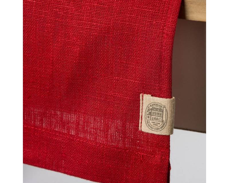 KARDELEN Tischläufer Leinentischläufer Tischläufer Erik 1-lagig 47x150cm rot von KARDELEN