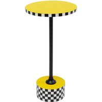 Beistelltisch Domero Checkers Gelb Ø25cm von KARE DESIGN