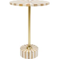 Beistelltisch Domero Cirque Gold Weiß Ø40cm von KARE DESIGN