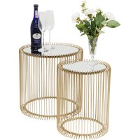 Beistelltisch Wire Brass (2/Set) von KARE DESIGN