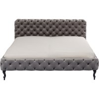 Bett Desire Velvet Silbergrau 160x200 cm von KARE DESIGN