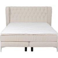 Boxspringbett Benito Moon Creme 160x200cm von KARE DESIGN