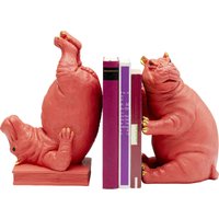 Buchstütze Hippo Pink (2/Set) von KARE DESIGN